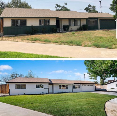 Before and After of our project in Montclair, CA